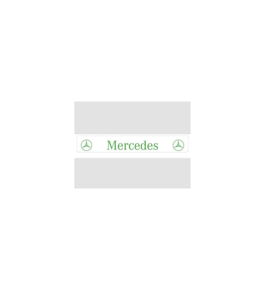 Bavette arrière blanche avec logo MERCEDES vert  - 1