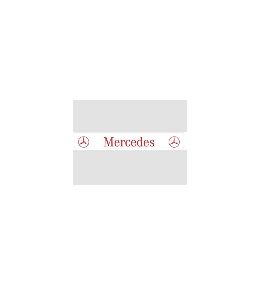 Bavette arrière blanche avec logo MERCEDES rouge  - 1