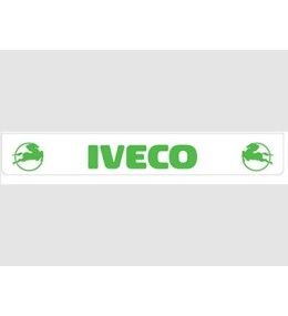 Weißer Schmutzfänger hinten mit grünem IVECO-Logo  - 1