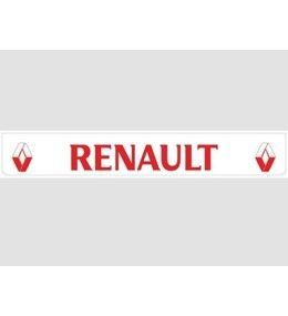 Bavette arrière blanche avec logo RENAULT rouge  - 1