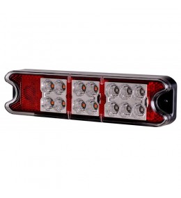 Piloto trasero rectangular LED - 0,5W, 1,5W, 1,5W - 12/24V - 210mm  - 1