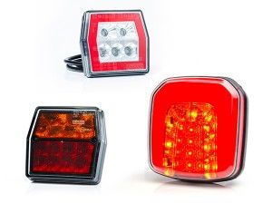 Square LED multifunction rear lights