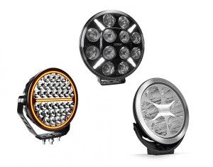 Long-range round LED headlights