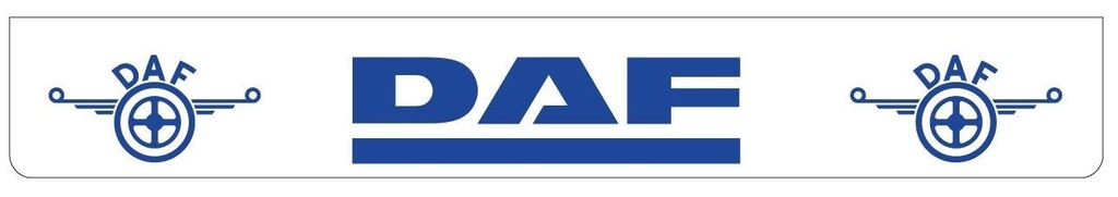 [B0915] Bavette arrière blanche avec logo DAF bleu