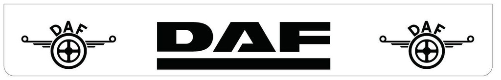 Bavette arrière blanche avec DAF noir