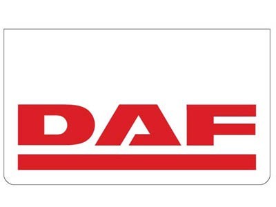 Bavette avant blanche avec logo DAF rouge