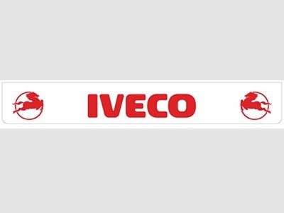 [B0941] Bavette arrière blanche avec logo IVECO rouge