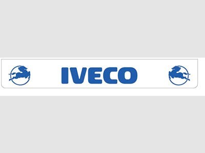 Bavette arrière blanche avec logo IVECO bleu