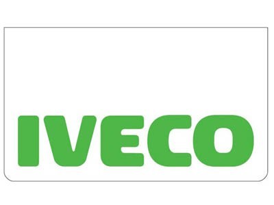Bavette avant blanche avec logo IVECO vert