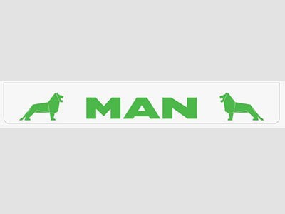 Bavette arrière blanche avec logo MAN vert