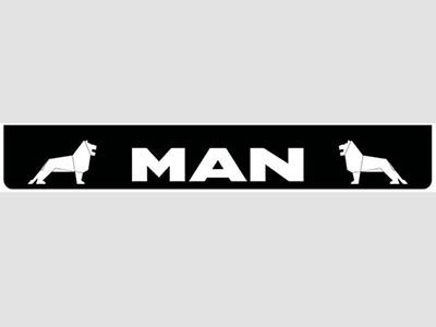 Bavette arrière noire avec logo MAN blanc