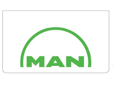 Bavette avant blanche avec logo MAN vert