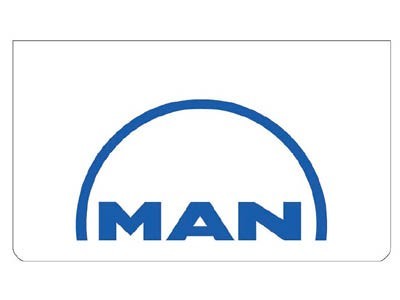 Bavette avant blanche avec logo MAN bleu