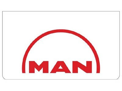 Bavette avant blanche avec logo MAN rouge