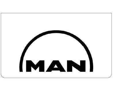 Bavette avant blanche avec logo MAN noir