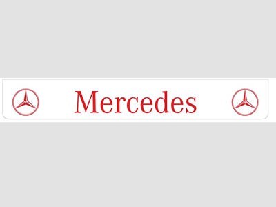 Bavette arrière blanche avec logo MERCEDES rouge