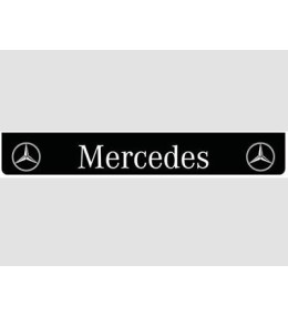 Bavette arrière noire avec logo MERCEDES blanc