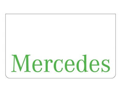 Bavette avant blanche avec logo MERCEDES vert