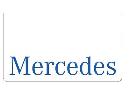 Bavette avant blanche avec logo MERCEDES bleu