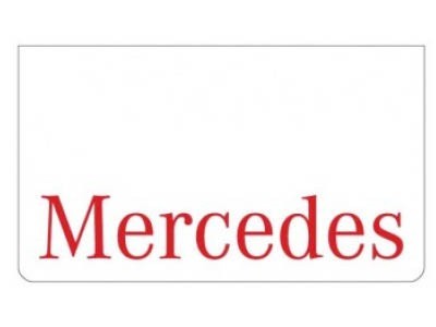 Bavette avant blanche avec logo MERCEDES rouge