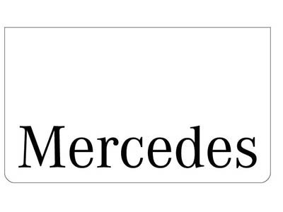 Bavette avant blanche avec logo MERCEDES noir