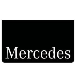 [B0538] Bavette avant noire avec logo MERCEDES blanc