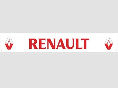 Bavette arrière blanche avec logo RENAULT rouge