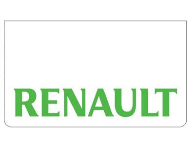 [B0529] Bavette avant blanche avec logo RENAULT Vert