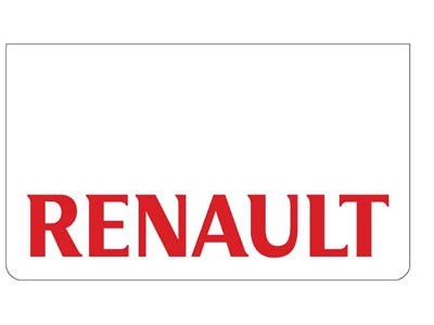 [B0531] Bavette avant blanche avec logo RENAULT Rouge