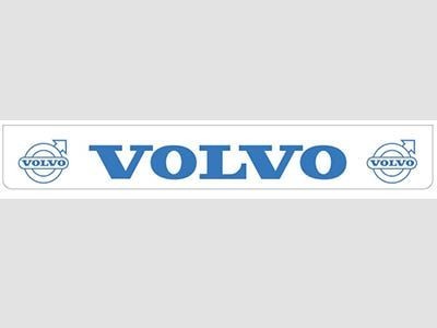 [B0910] Bavette arrière blanche avec logo VOLVO bleu