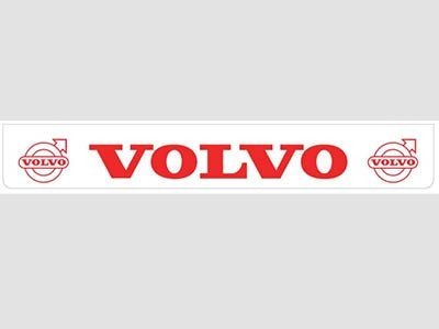 [B0911] Bavette arrière blanche avec logo VOLVO rouge