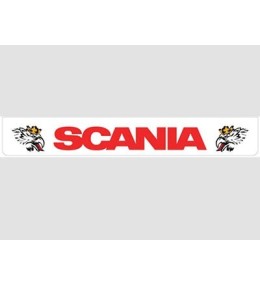 [B0921] Bavette arrière blanche avec logo SCANIA rouge et Svempas