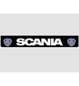 [B0928] Black rear mudguard with white SCANIA logo and griffin