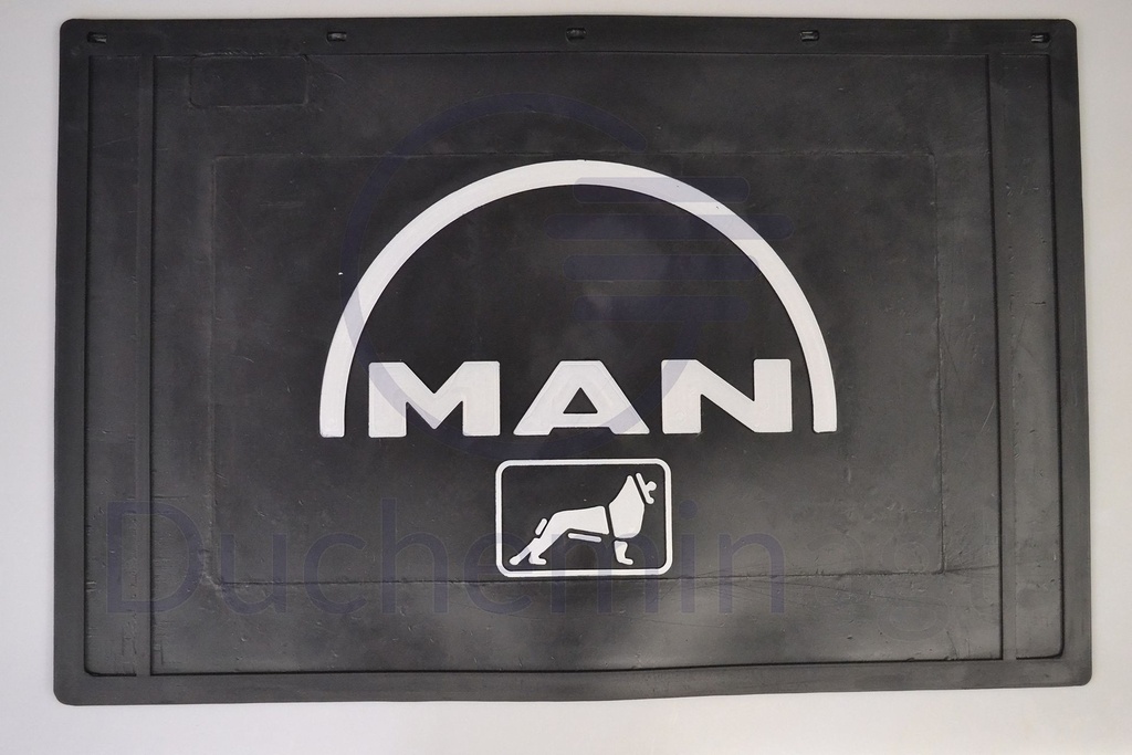 Bavette arrière noire avec logo MAN blanc