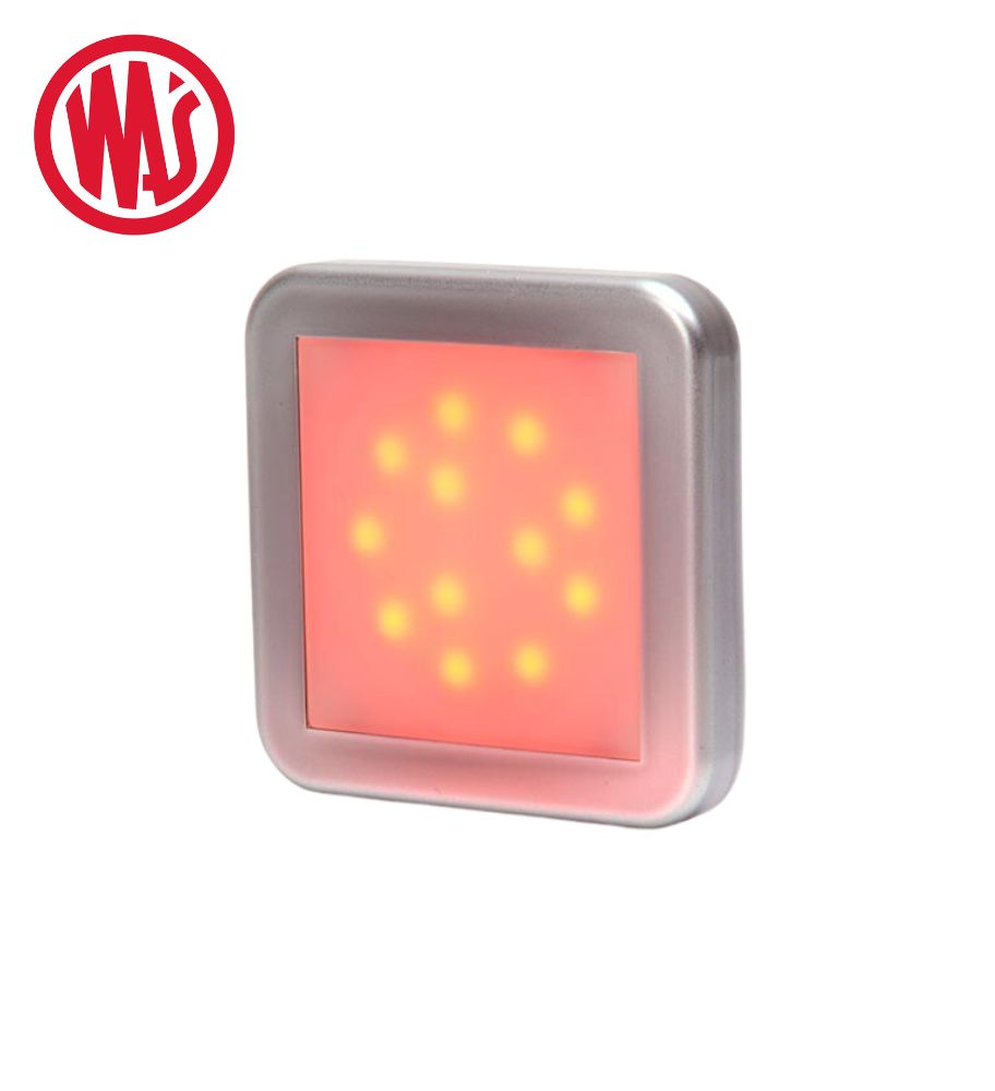 [FG0987W122] Was feu de position carré rouge lentille incolore