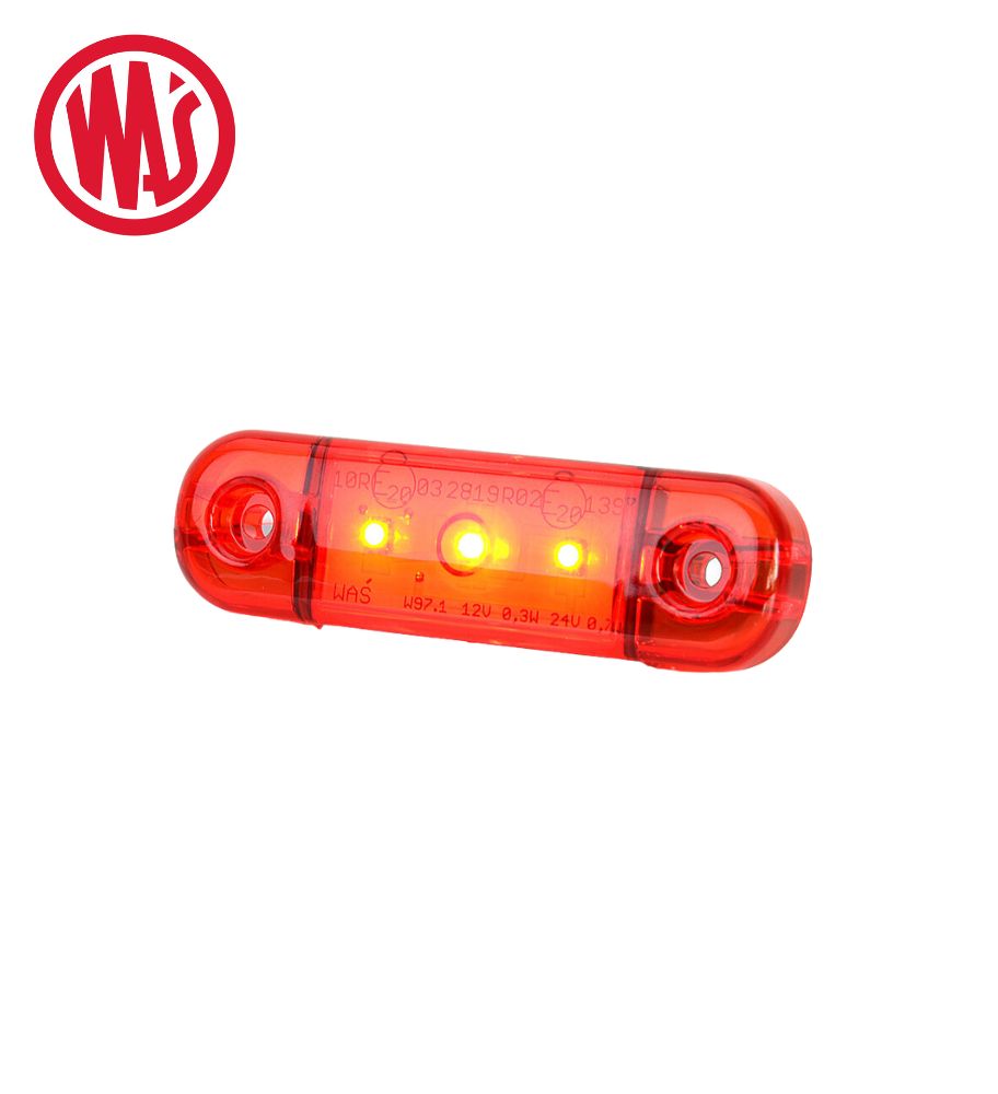 Was feu de position slim 3 Led rouge