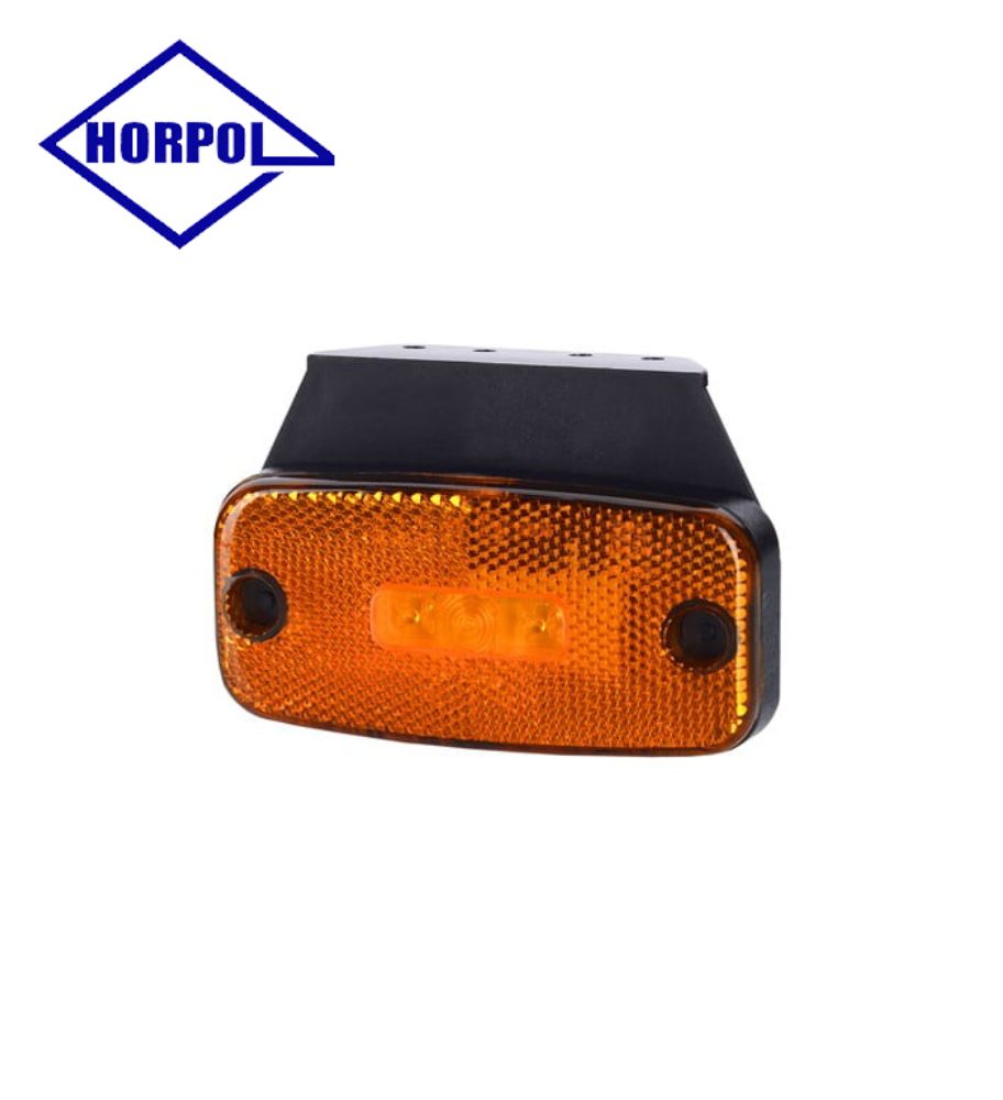 [FG0180LD] Horpol feu de position rectangulaire catadioptre orange support