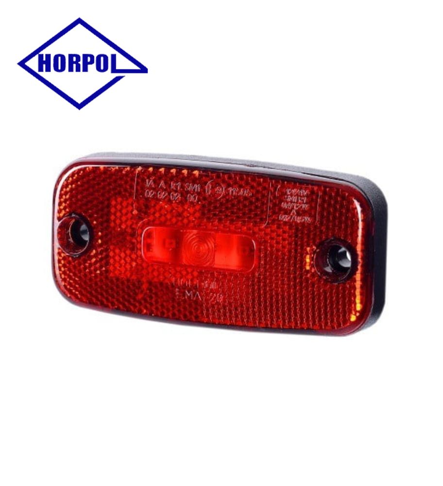 [FG0273LD] Horpol feu de position rectangulaire catadioptre rouge