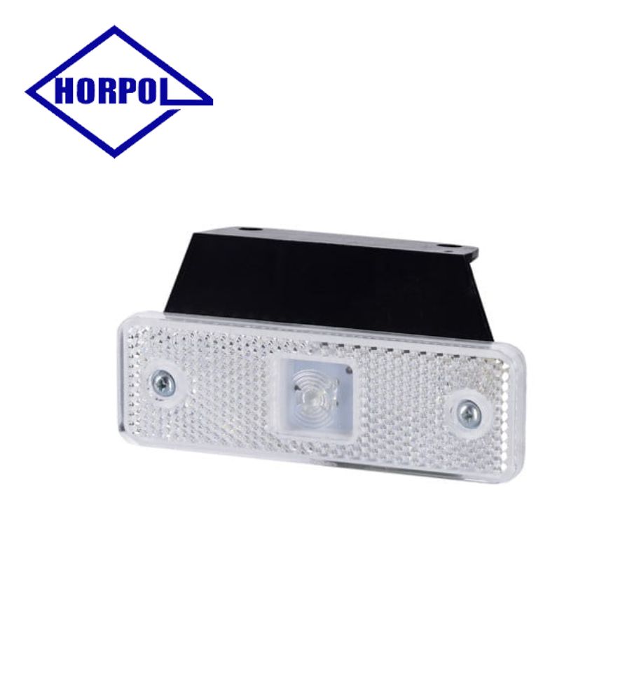 [FG0499LD] Horpol feu de position rectangulaire catadioptre support blanc