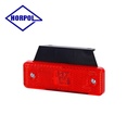 Horpol feu de position rectangulaire catadioptre support rouge