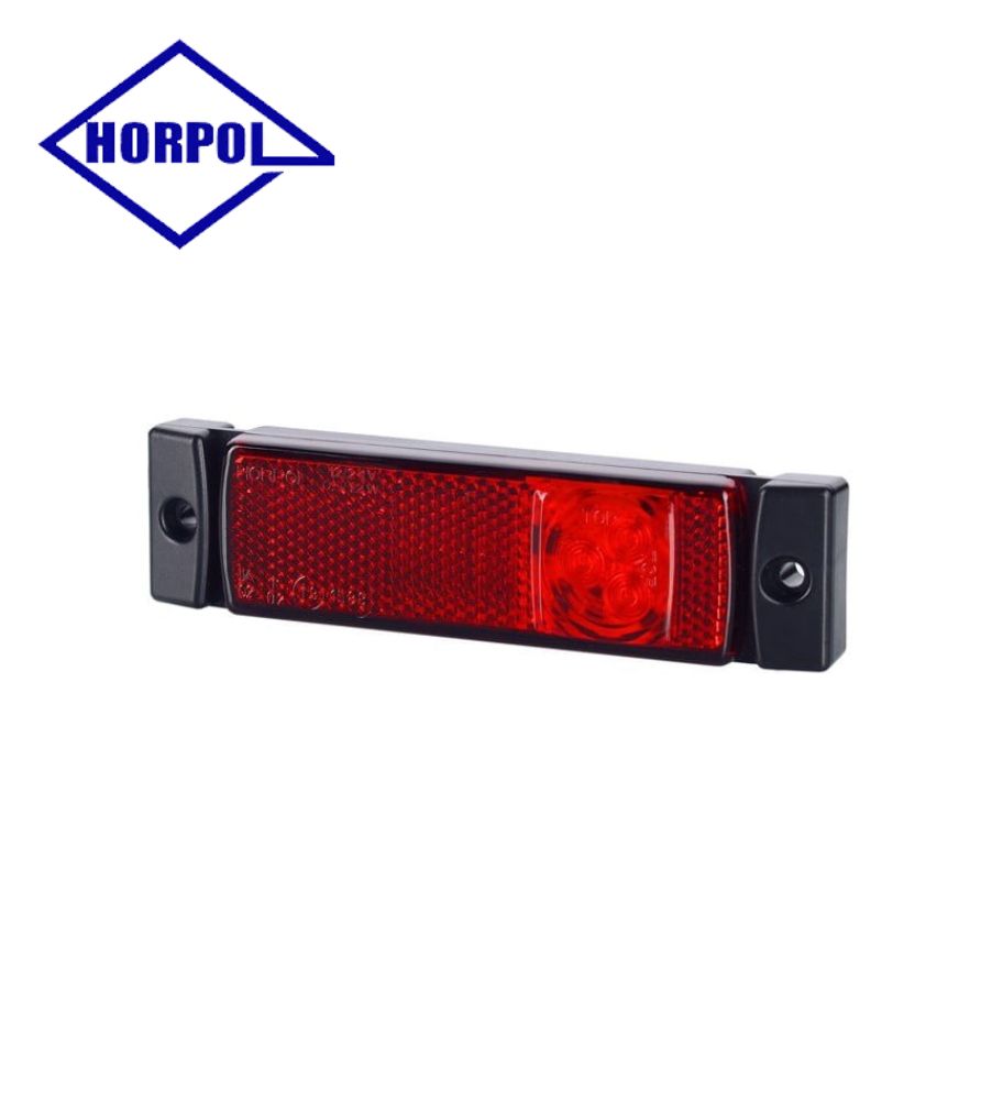 [FG0129LD] Horpol feu de position rectangulaire catadioptre rouge