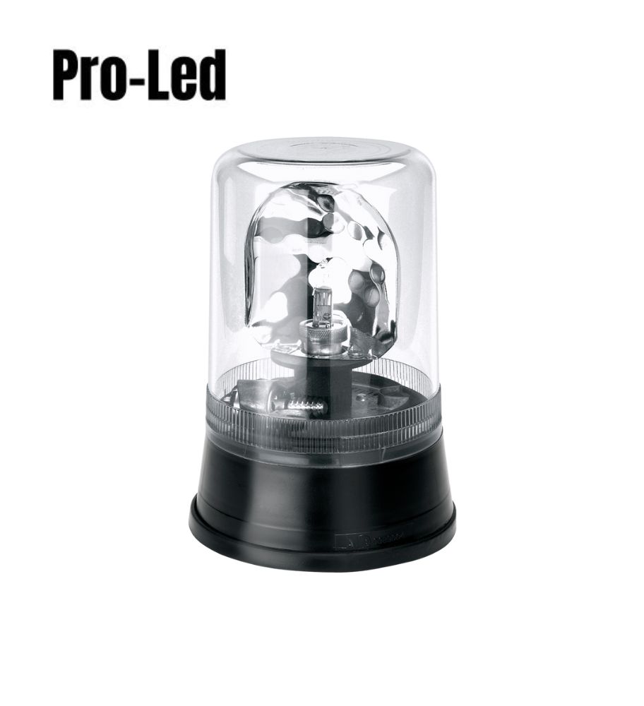 [GL59524C] Pro Led Gyrophare Halogène 24v fixe transparent