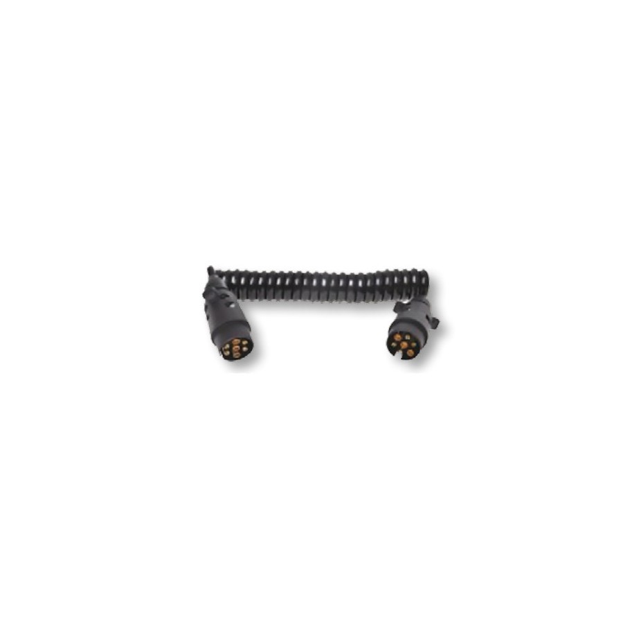 [PE1222-3M] Câble enroulé avec fiche 7 broches - 12v - 3m