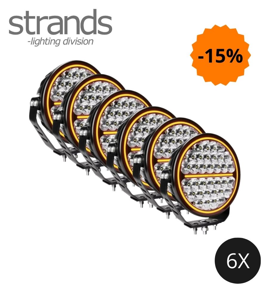 [PL809188B] Strands  6 Phares de route Longue portée Siberia Night Ranger 9" noir