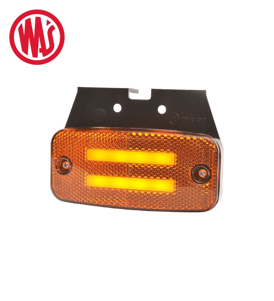 [FG1137W158] Was feu de position catadioptre rectangle orange avec clignotant