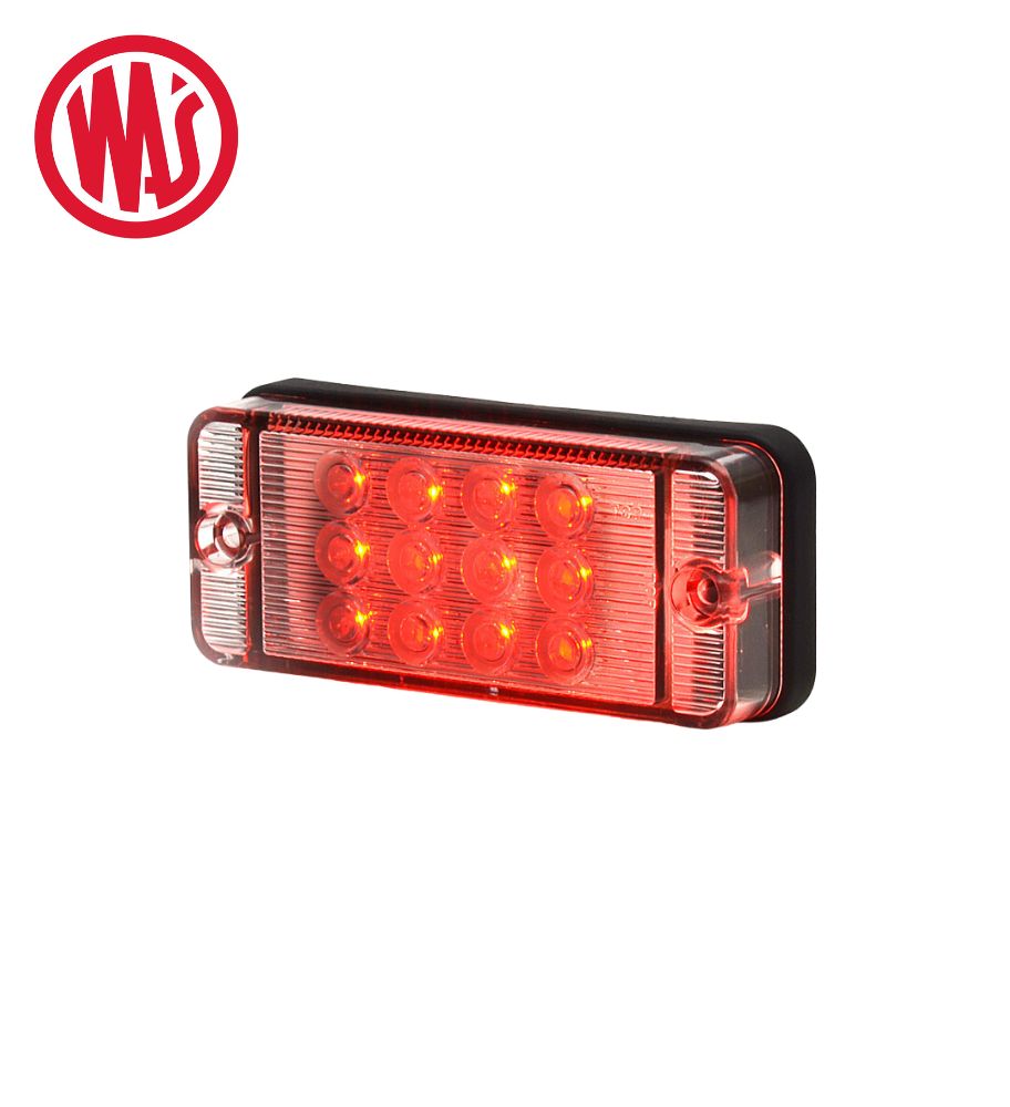 [FR0700W83D] Was feu arrière antibrouillard rectangle lentille transparente