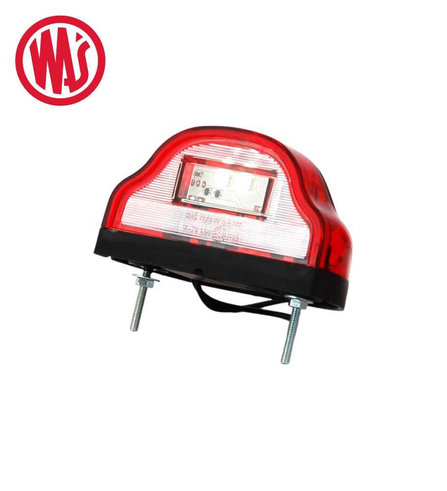 [EP0409W72] Was éclaire plaque cadre rouge lentille transparente