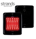 Strands Feu Antibrouillard rectangulaire rouge Dark Knigth Izeled