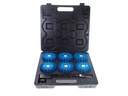 Valise de 6 balises de signalisation bleu 12/24V