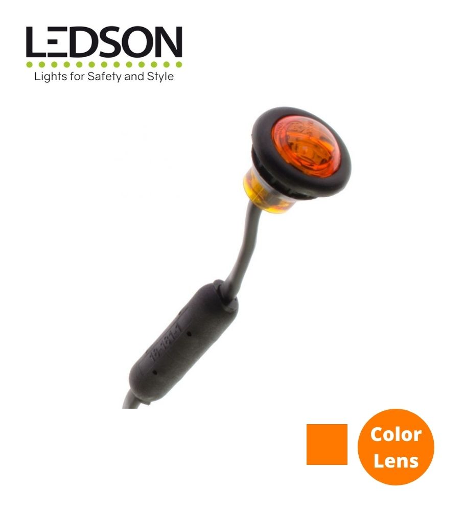 [FG360023] Ledson feu de position rond encastré Orange lentille Orange 12-24v